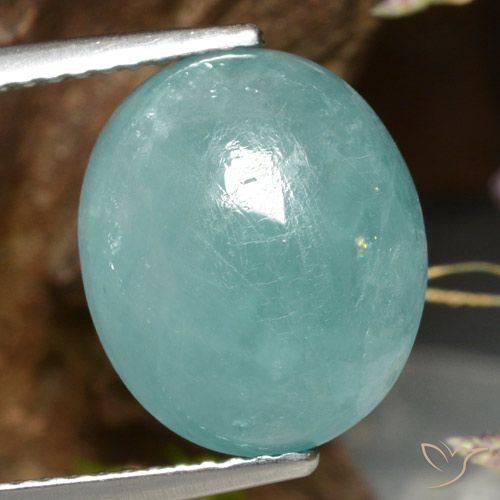 7.32ct Naturel Bleu vert Grandidierite, ovale, Translucide