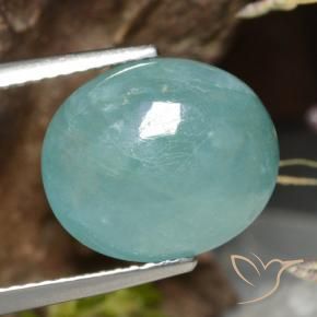 Grandidiérite Bleu vert naturelle ovale, 7.32 ct, Translucide