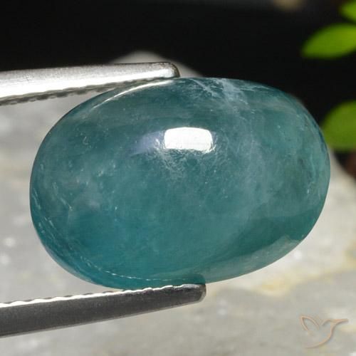 Grandidiérite Bleu vert naturelle ovale, 5.05 ct, Translucide