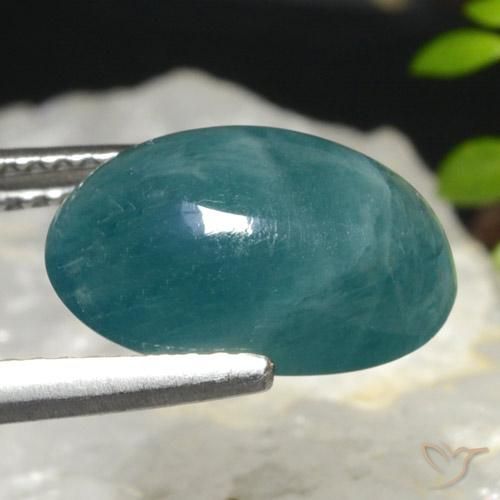 Grandidiérite Bleu vert naturelle ovale, 5.05 ct, Translucide