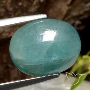 Grandidiérite Bleu vert naturelle ovale, 4.11 ct, Translucide