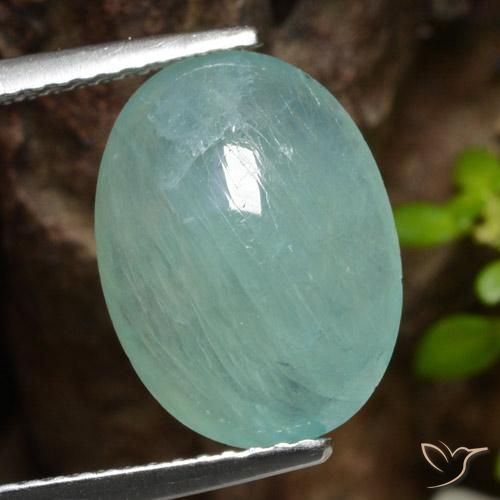 5.25ct Naturel Bleu vert Grandidierite, ovale, Translucide