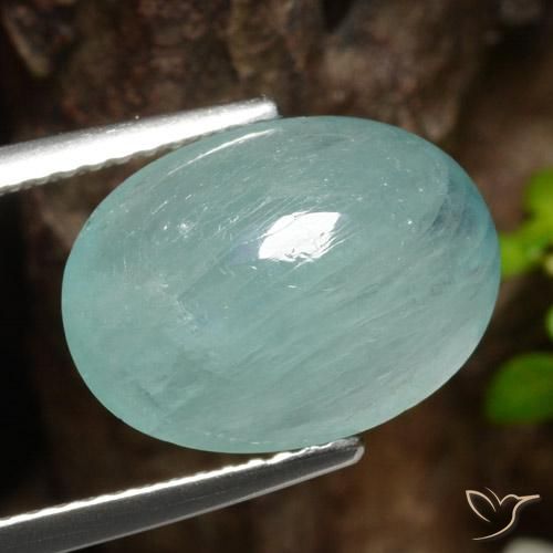 Grandidiérite Bleu vert naturelle ovale, 5.25 ct, Translucide