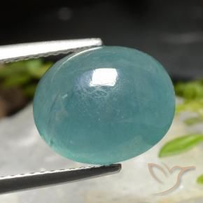 Grandidiérite Bleu foncé Vert naturelle ovale, 5.96 ct, Translucide