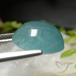 Grandidiérite Bleu foncé Vert naturelle ovale, 5.96 ct, Translucide