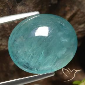 Grandidiérite Vert bleu moyen-foncé naturelle ovale, 6.41 ct, Translucide