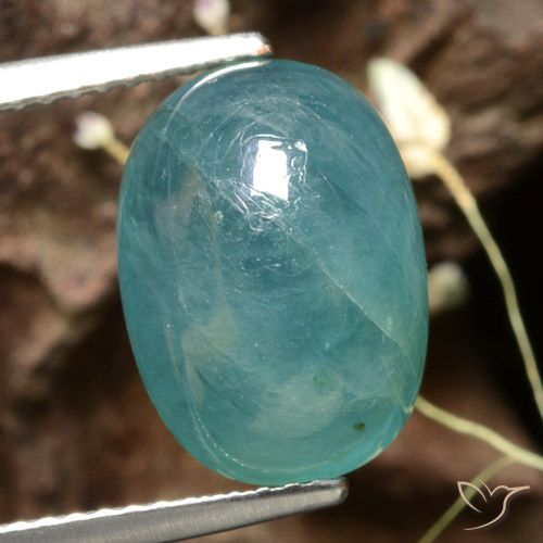 6.02ct Naturel Vert bleu moyen-foncé Grandidierite, ovale, Translucide