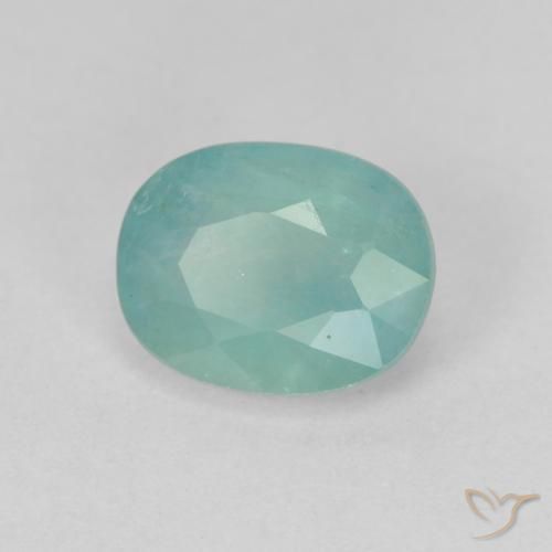 Grandidiérite Bleu vert naturelle ovale, 1.77 ct, VS-SI