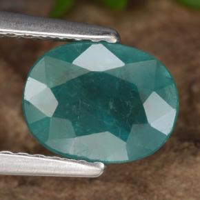 Grandidiérite Vert bleuâtre naturelle Coupe ovale, 1.32 ct, VS-SI