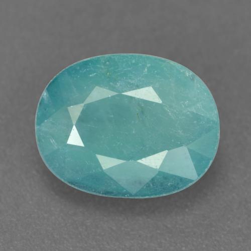 Grandidiérite Bleu vert léger naturelle Coupe ovale, 2.81 ct, VS-SI
