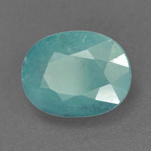 Grandidiérite Bleu vert léger naturelle Coupe ovale, 2.81 ct, VS-SI