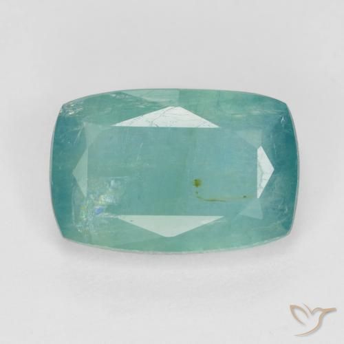 Grandidiérite Bleu vert moyen naturelle Coupe coussin, 2.20 ct, VS-SI