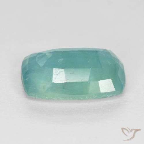 Grandidiérite Bleu vert moyen naturelle Coupe coussin, 2.20 ct, VS-SI