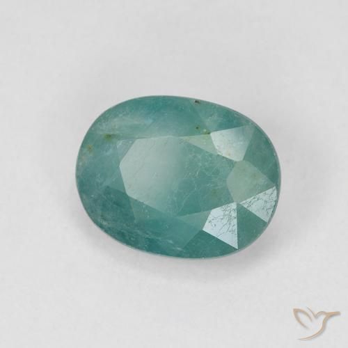Grandidiérite Vert bleuâtre naturelle ovale, 1.83 ct, VS-SI