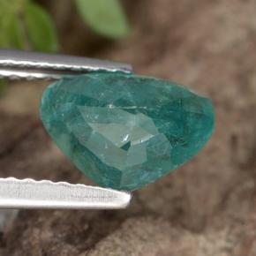 Grandidiérite Vert bleuâtre naturelle En forme de poire, 1.36 ct, VS-SI