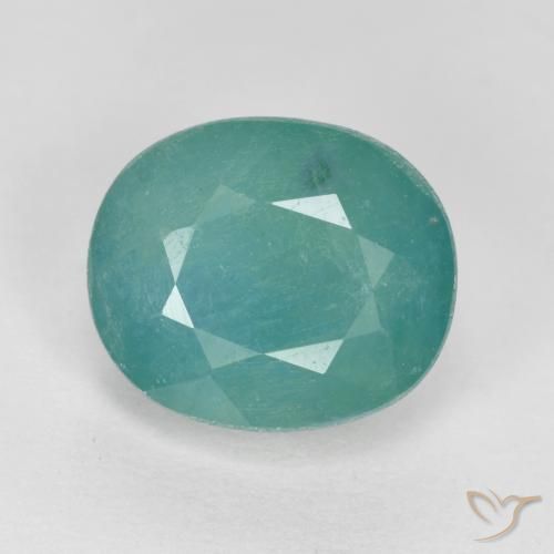 2.75ct Naturel Vert mousse de mer Grandidierite, ovale, VS-SI