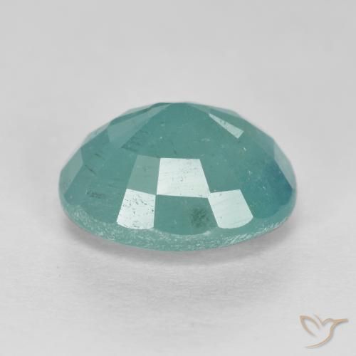 Grandidiérite Vert mousse de mer naturelle ovale, 2.75 ct, VS-SI