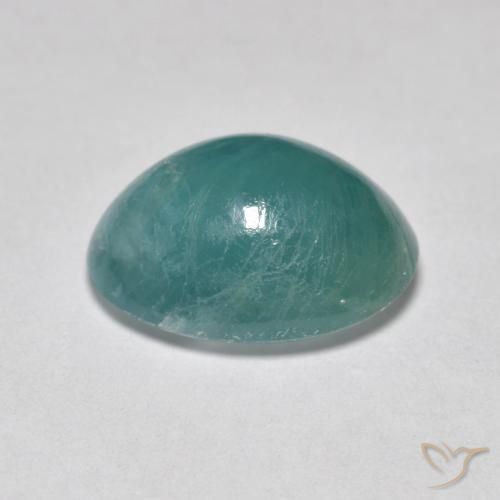 Grandidiérite Bleu vert naturelle ovale, 2.67 ct, Translucide