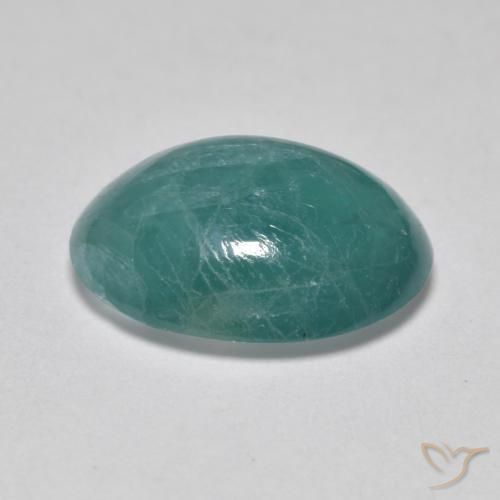 Grandidiérite Vert bleu naturelle ovale, 2.86 ct, Translucide