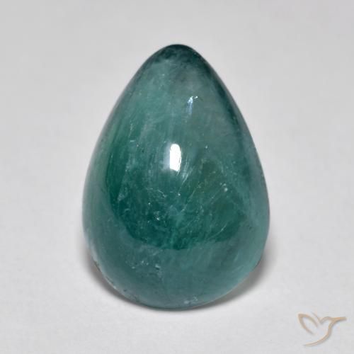 Grandidiérite Turquoise profond naturelle En forme de poire, 3.73 ct, Translucide
