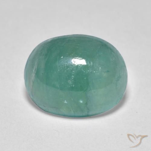 Grandidiérite Bleu vert moyen naturelle ovale, 3.24 ct, Translucide