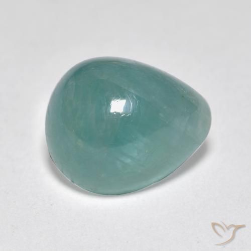 Grandidiérite Turquoise naturelle En forme de poire, 4.27 ct, Translucide