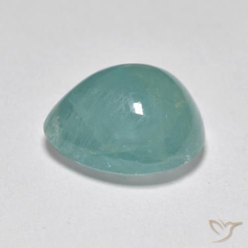 Grandidiérite Turquoise naturelle En forme de poire, 4.27 ct, Translucide