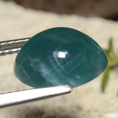 Grandidiérite Vert bleu foncé naturelle Coupe ovale, 3.55 ct, Translucide