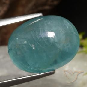 Grandidiérite Bleu vert naturelle ovale, 7.22 ct, Translucide