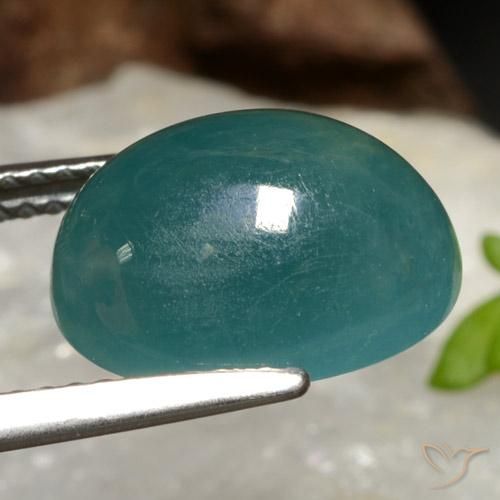 Grandidiérite Turquoise naturelle ovale, 6.16 ct, Translucide