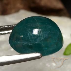 Grandidiérite Bleu vert foncé naturelle ovale, 6.91 ct, Translucide