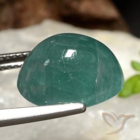 Grandidiérite Turquoise profond naturelle ovale, 8.97 ct, Translucide