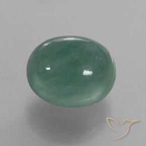 Grandidiérite Vert bleuté moyen naturelle ovale, 5.27 ct, Translucide