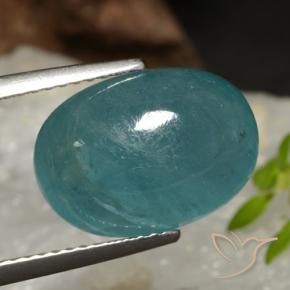 Grandidiérite Bleu vert naturelle ovale, 6.33 ct, Translucide