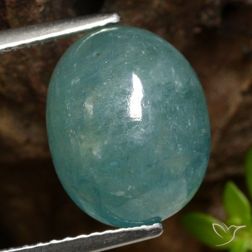 6.92ct Naturel Bleu vert moyen Grandidierite, ovale, Translucide