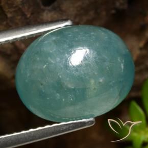 Grandidiérite Bleu vert moyen naturelle ovale, 6.92 ct, Translucide
