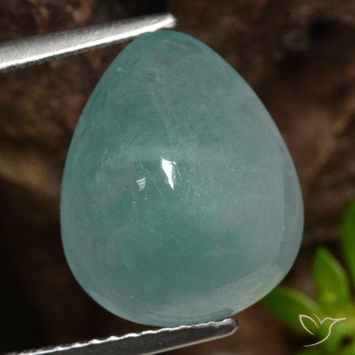 7.18ct Naturel Bleu vert léger Grandidierite, En forme de poire, Translucide