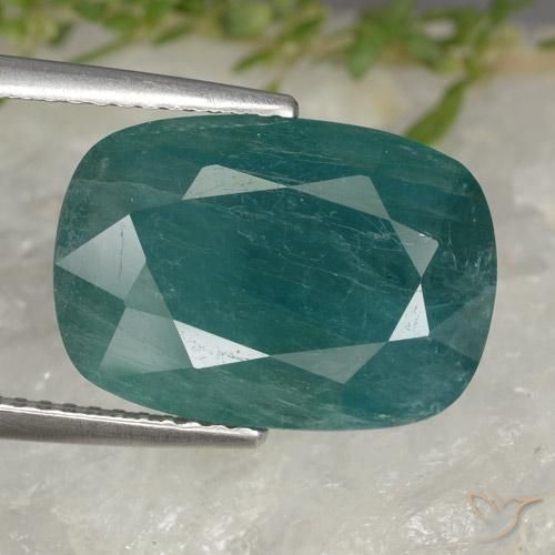 7.78ct Naturel Vert bleu foncé Grandidierite, Coussin, VS-SI