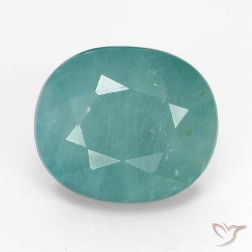 8.85ct Naturel Vert mousse de mer Grandidierite, ovale, SI-I1