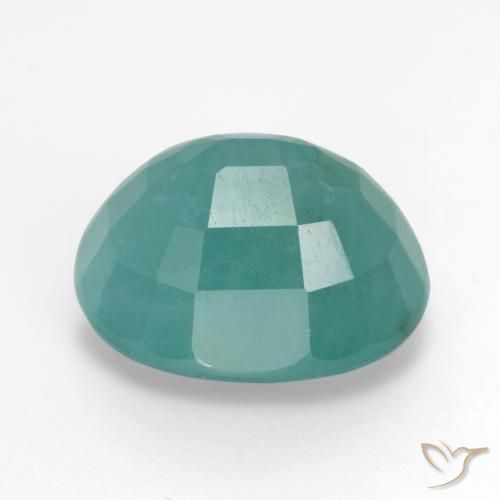 Grandidiérite Vert mousse de mer naturelle ovale, 8.85 ct, SI-I1
