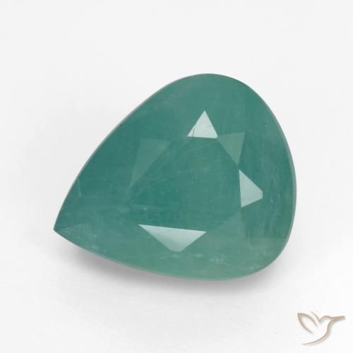 Grandidiérite Vert bleu naturelle En forme de poire, 4.03 ct, SI-I1