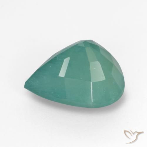 Grandidiérite Vert bleu naturelle En forme de poire, 4.03 ct, SI-I1
