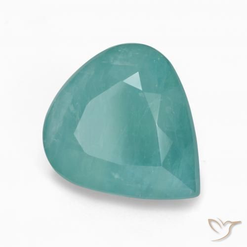 7.09ct Naturel Bleu foncé Vert Grandidierite, En forme de poire, I1