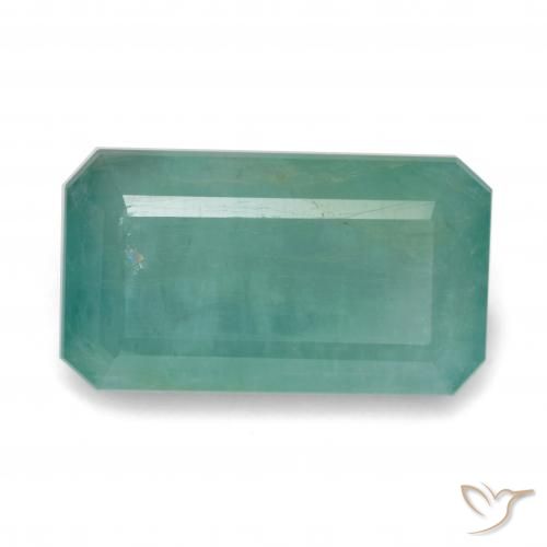 Grandidiérite Bleu vert léger naturelle Octogone / coupe Émeraude, 7.33 ct, SI-I1