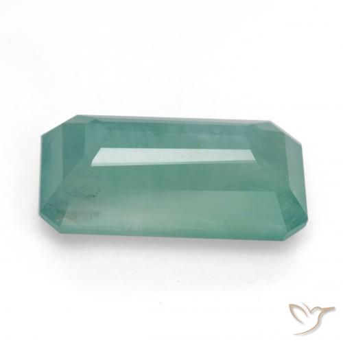 Grandidiérite Bleu vert léger naturelle Octogone / coupe Émeraude, 7.33 ct, SI-I1