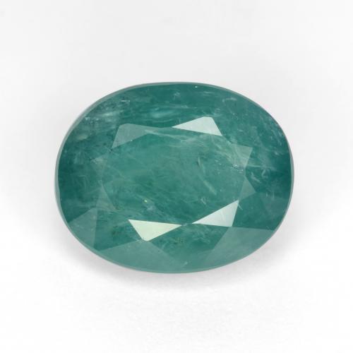 Grandidiérite bleu vert foncé naturelle coupe ovale, 5,05 ct, SI-I1