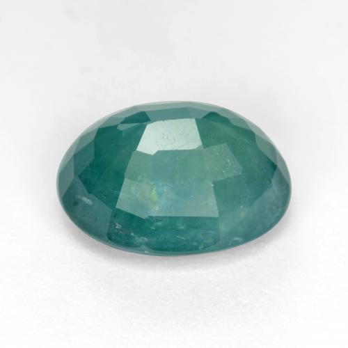 Grandidiérite bleu vert foncé naturelle coupe ovale, 5,05 ct, SI-I1