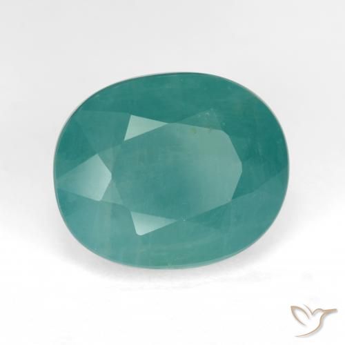 Grandidiérite Bleu verdâtre naturelle ovale, 5.92 ct, SI