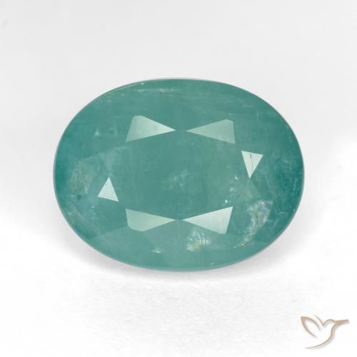 6.32ct Naturel Vert bleu Grandidiérite, ovale, SI-I1