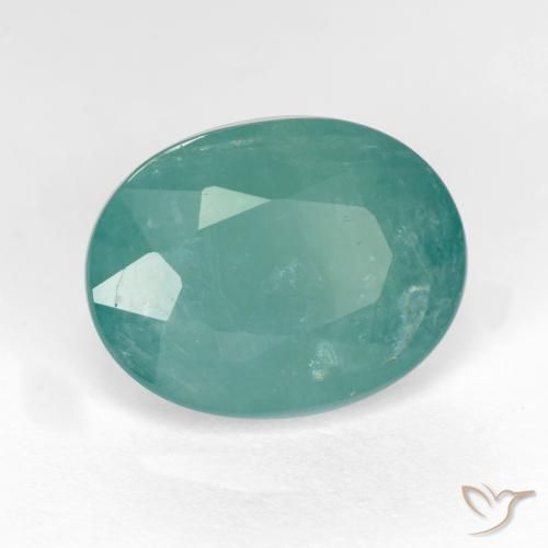 Grandidiérite Vert bleu naturelle ovale, 6.32 ct, SI-I1